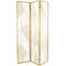 Gold Metal Hinged Foldable Partition 3 Panel Geometric Room Divider Screen 43" x 2" x 67"